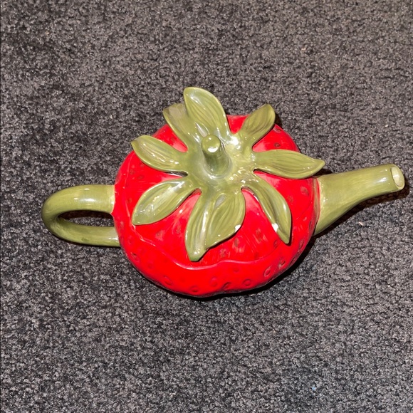 Vintage 90s Teleflora Strawberry Cottagecore Teapot - Picture 2 of 4